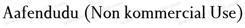 Aafendudu (Non kommercial Use)字体转换